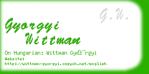 gyorgyi wittman business card